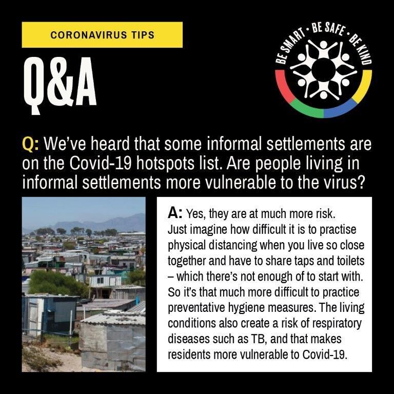 2020 07 13 Informal Settlements Qand A Content V2